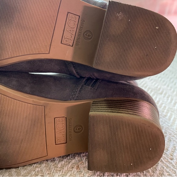 The Children’s Place Bow Booties Size 6 Girls  - Grey (fit like woman’s 8) - Picture 6 of 7